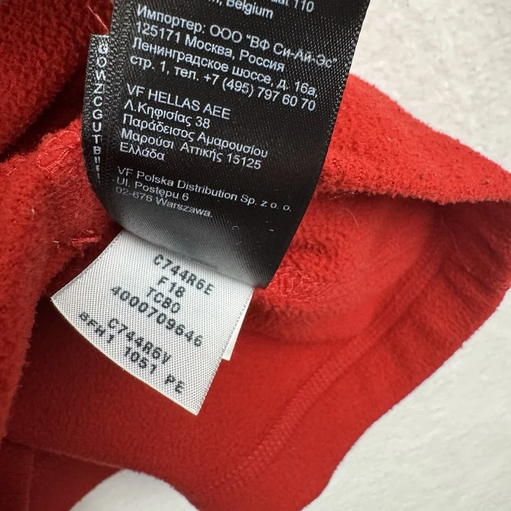 The North‎ Face 1/4 Zip Fleece Pullover Sweater Red Mens Medium M